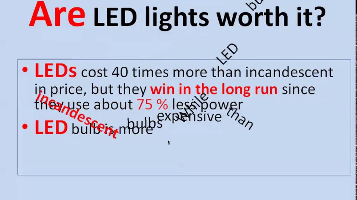 'Video thumbnail for Led lamps vs incancedent - Two Minutes Electrics 2019'